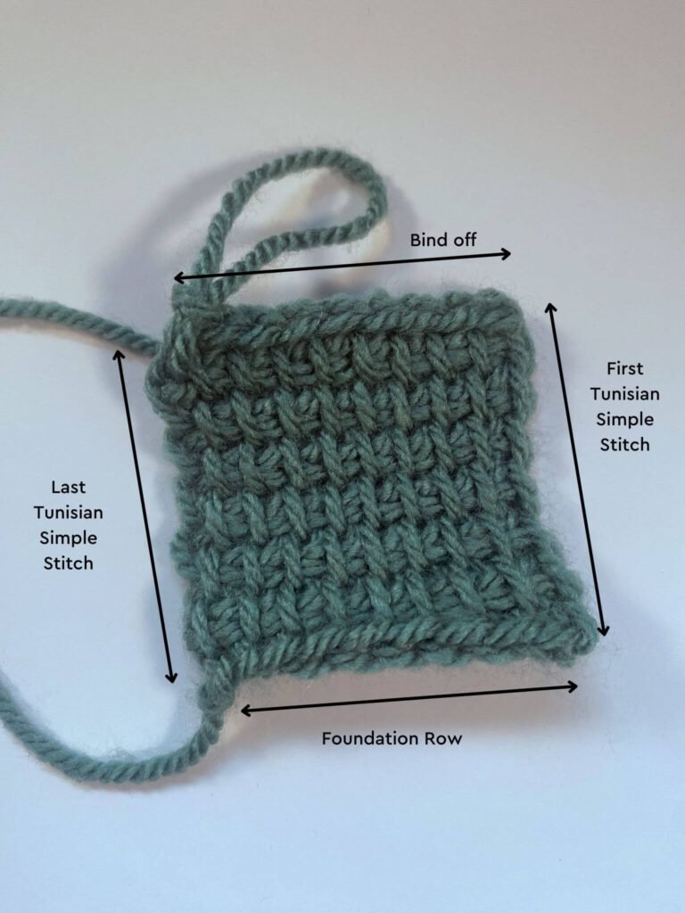 Anatomy of a Tunisian Crochet square