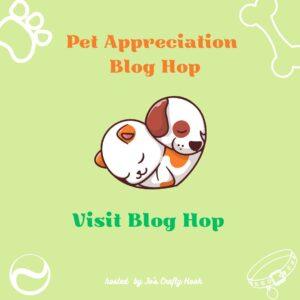A cute pet graphic for the pet appreciation blog hop