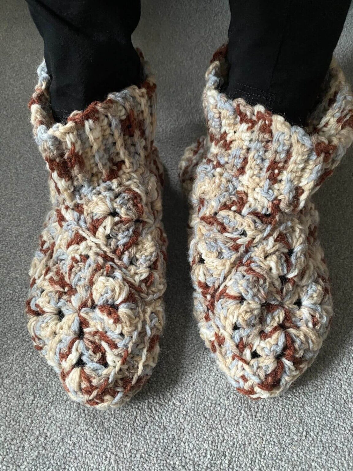 Free Crochet Slipper Pattern - Concrete Gems