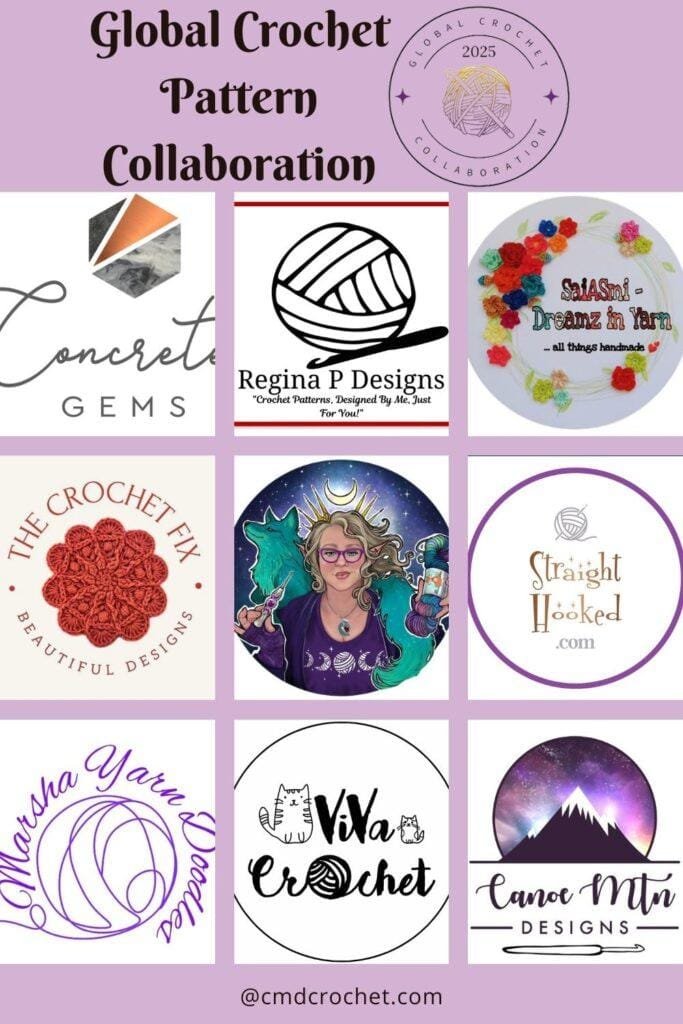 Logos of the global crochet pattern collaboration
