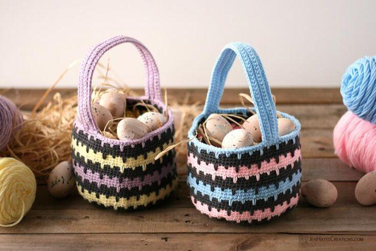 Image for Spiked Stitch Crochet Basket