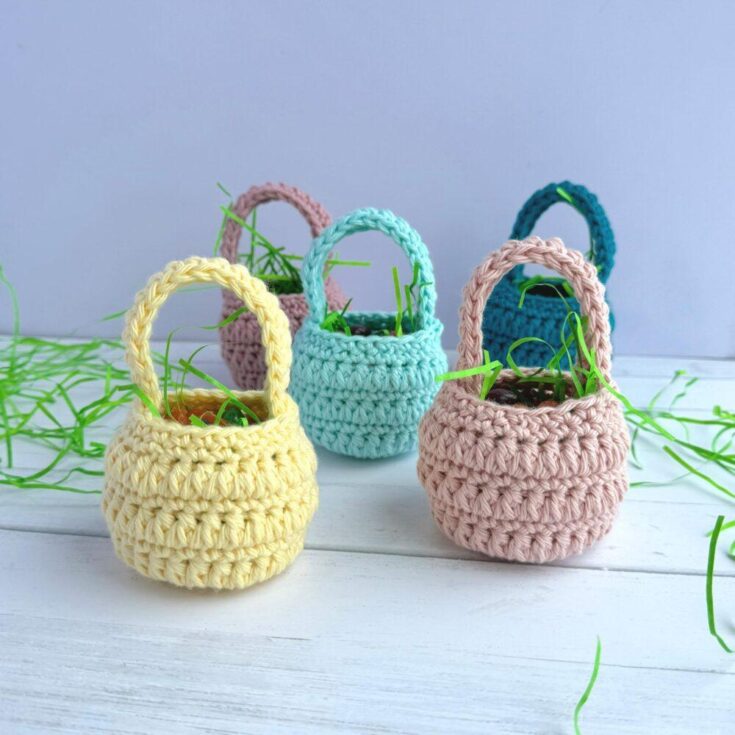 Image for Mini Crochet Treat Baskets Free Pattern | Blackstone Designs Crochet Patterns