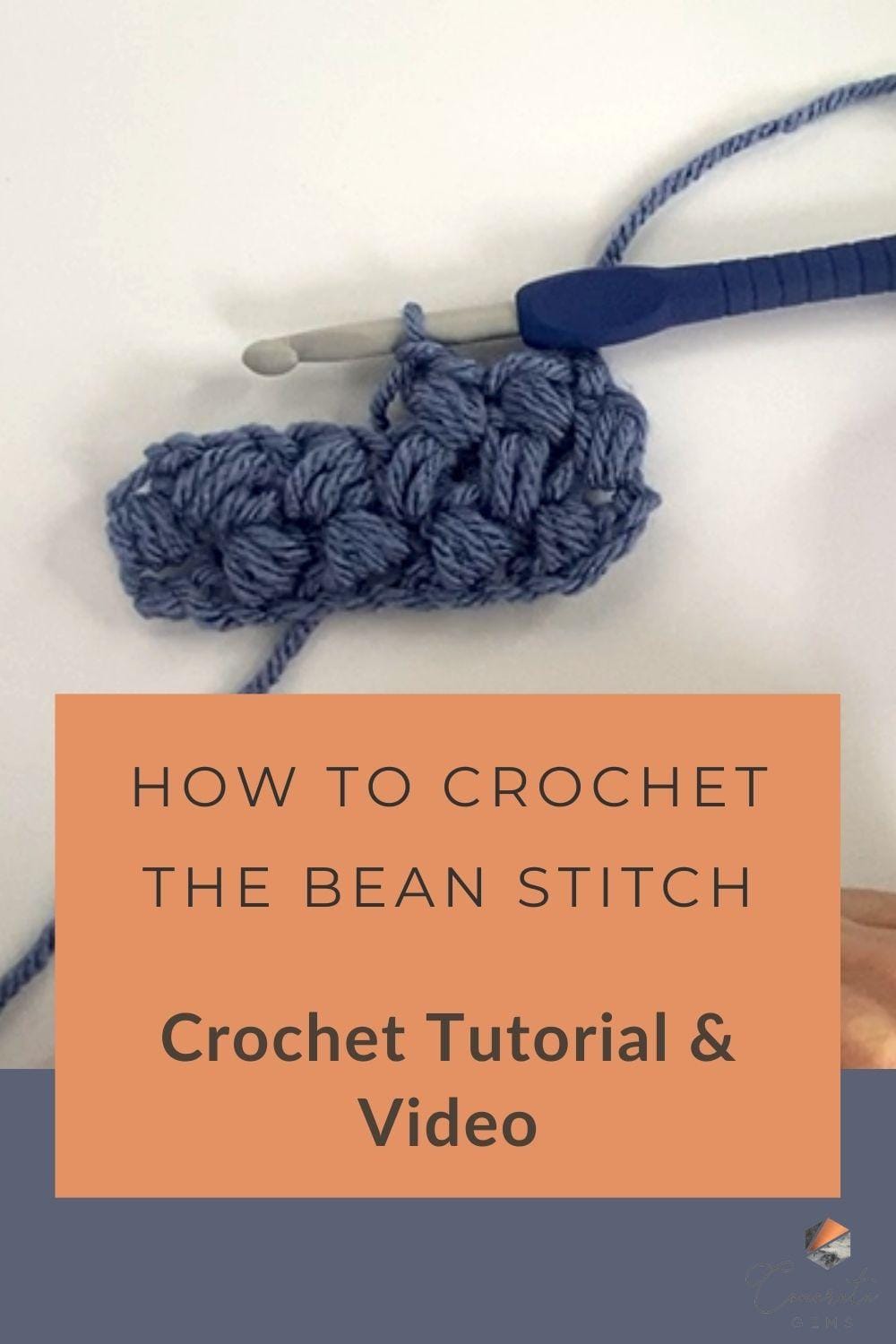 How to Crochet the Bean Stitch - Concrete Gems