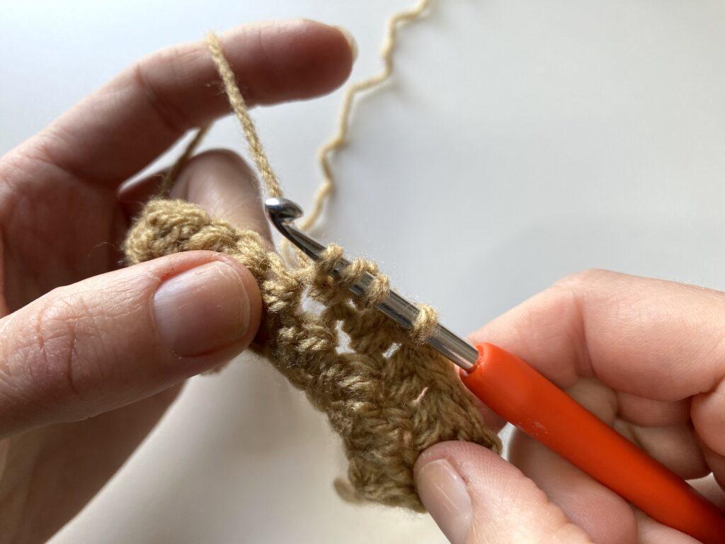 pique stitch step 7 yarn over again