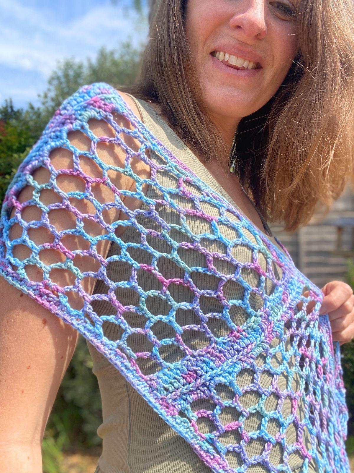 Crochet Lace Scarf Free Pattern - Concrete Gems