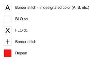 legend for a mosaic crochet chart