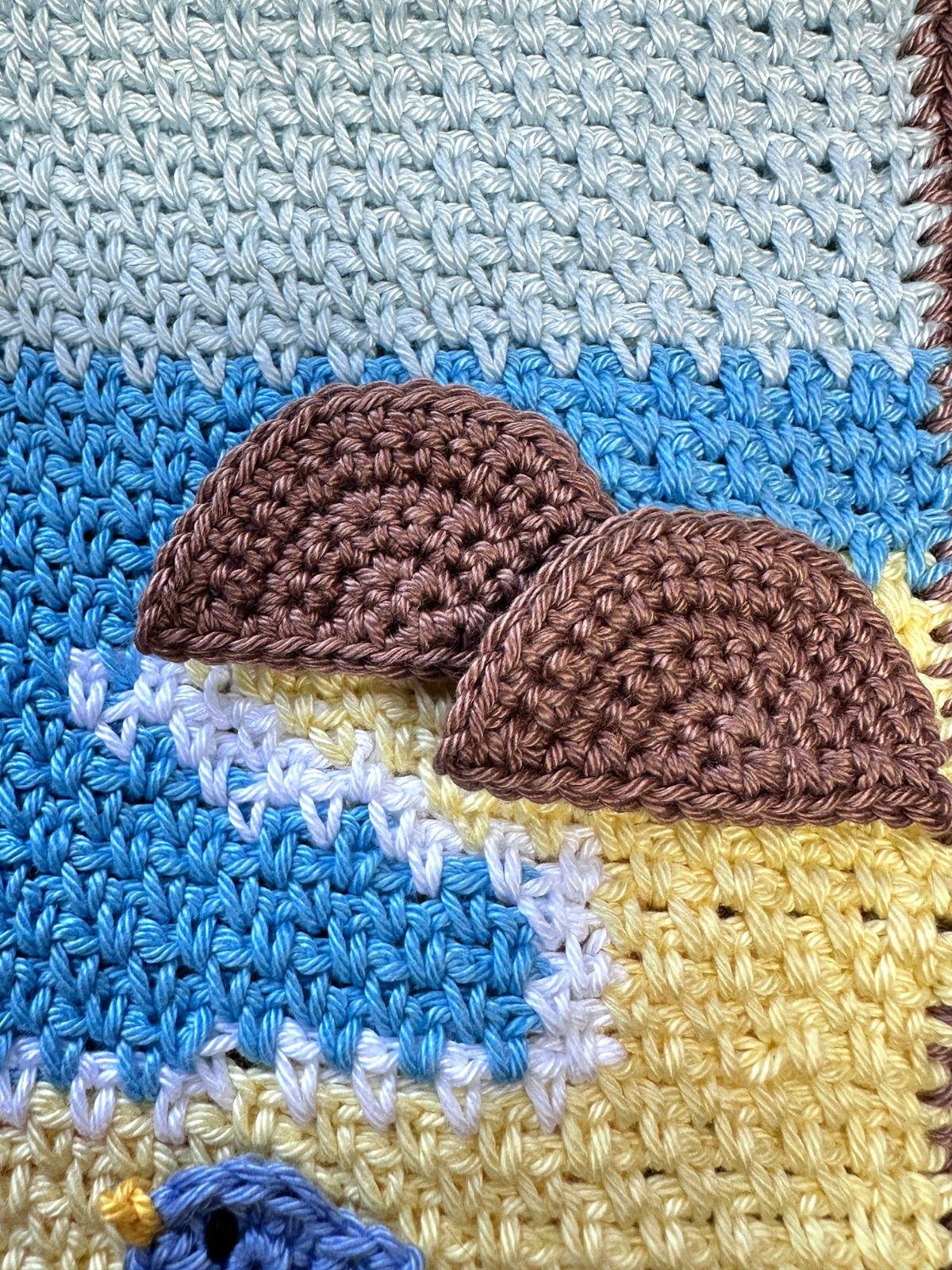 Crochet Rock Applique Pattern