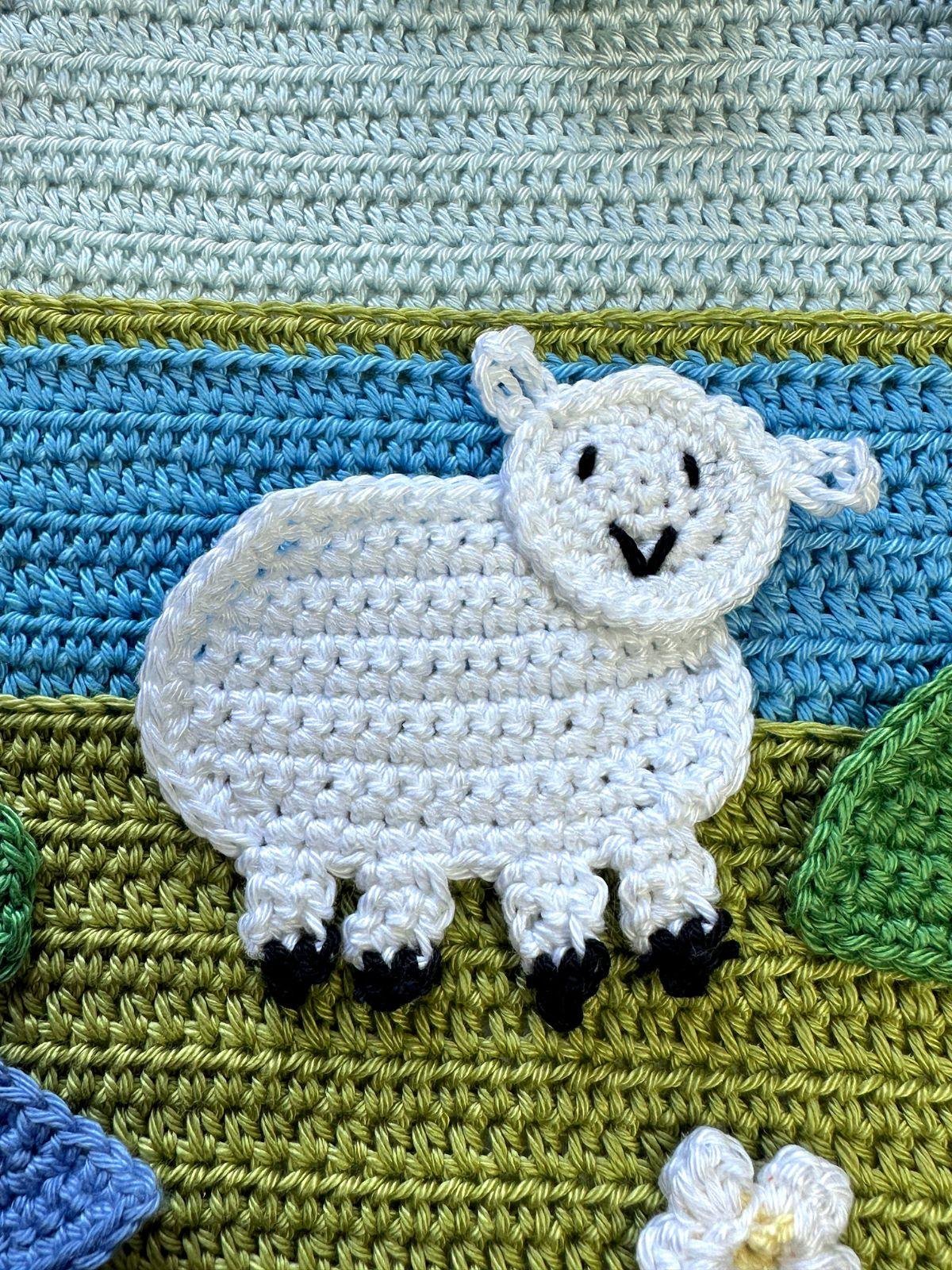Crochet Sheep Applique