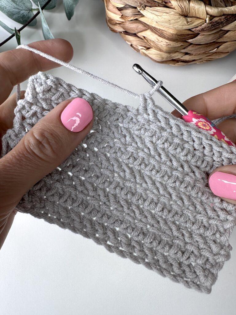 Herringbone Half Double Crochet Stitch