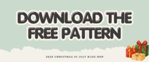 A graphic in green that says download the free pattern